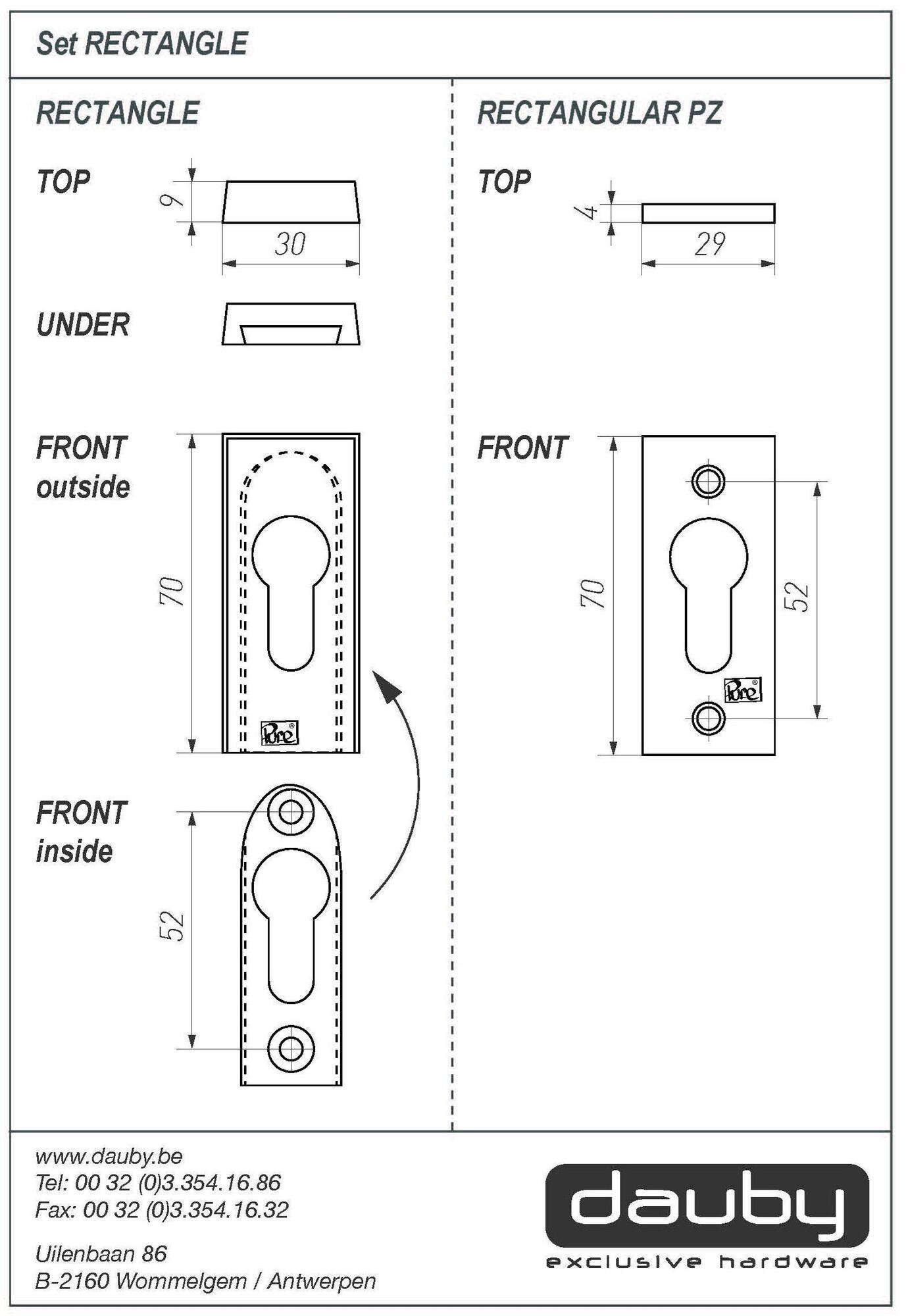 Dauby Прямоугольная насадка Pure® 14891 - Вид №1