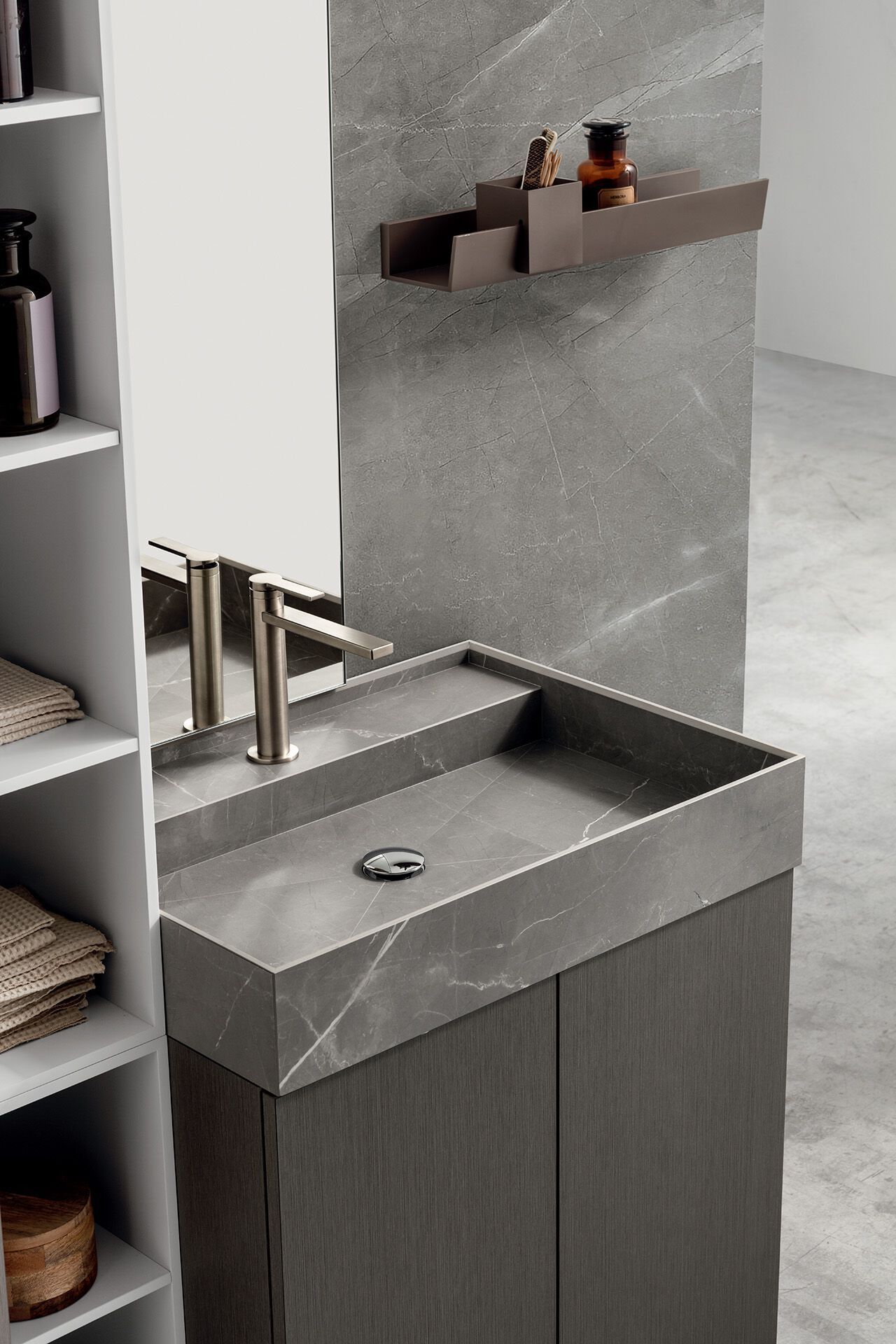 Деревянный напольный шкаф с одной раковиной с дверцами ARCOM Поллок ARCH-00128056