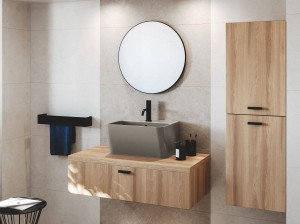 Подвесной умывальник с ящиками