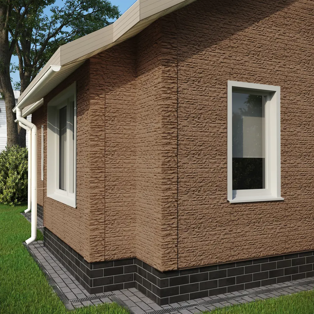 Угол наружный Dacha Сланец колотый цвет тёмно-коричневый STLM-2192769 - Вид №1