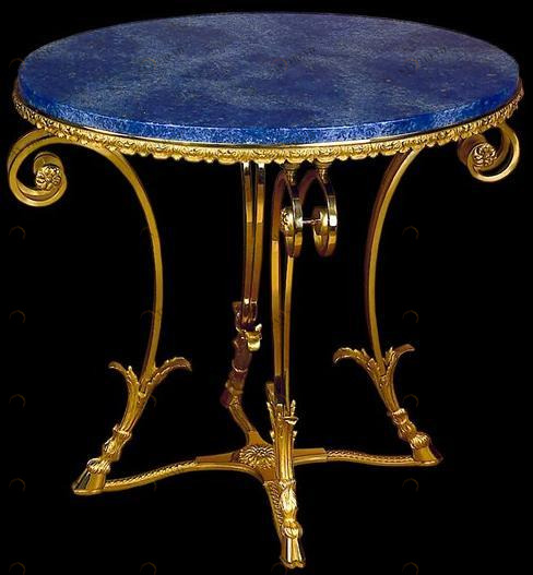 Tisserant Круглый журнальный столик из бронзы sun-id-1437280