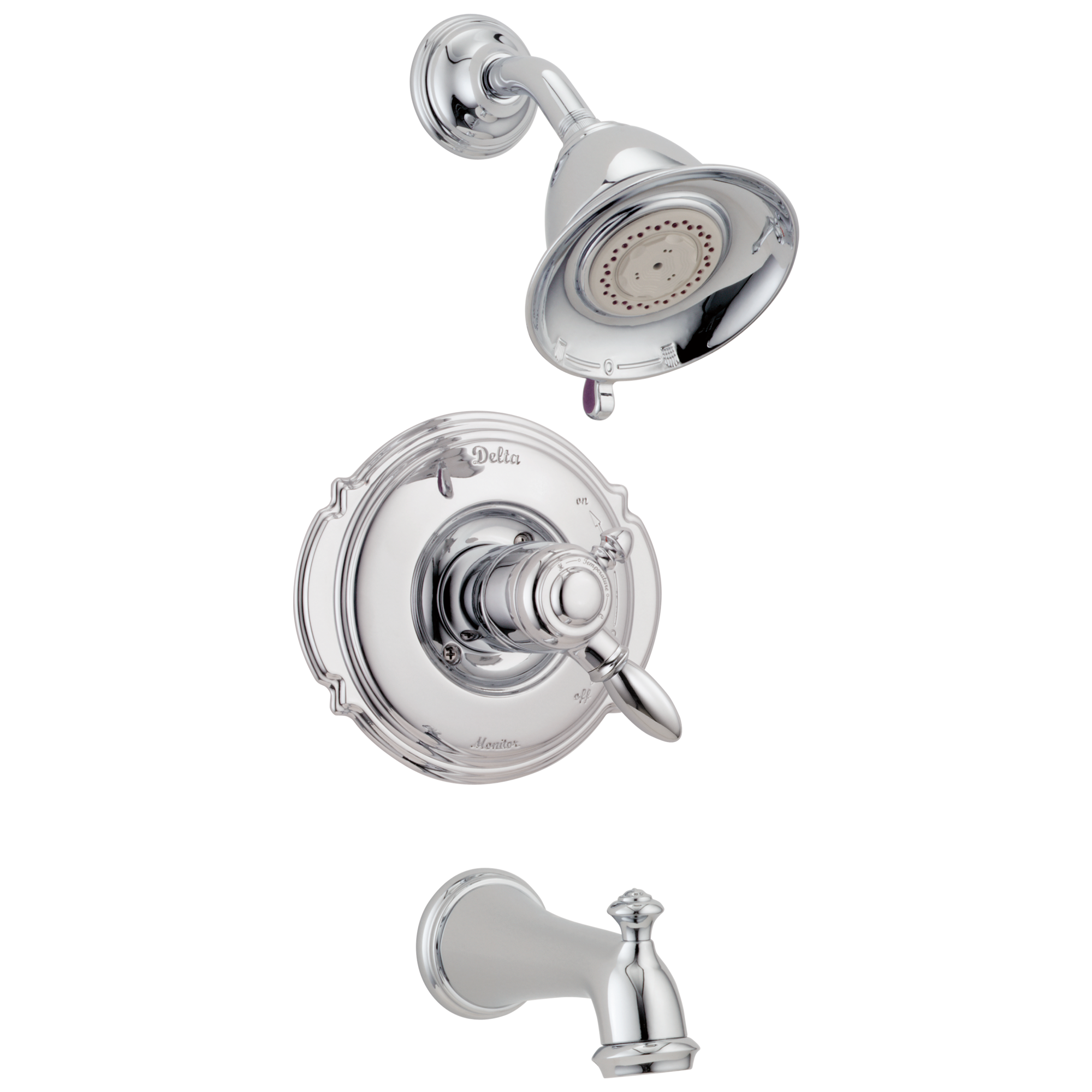 T17455-CB Ванна и облицовка для душа Monitor 17 Series Delta Faucet Victorian Хром и полированная латунь
