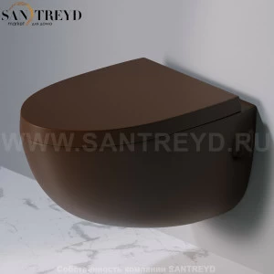 S511107 Подвесной унитаз настенный Коричневый A. e T. Italia OVAL Италия