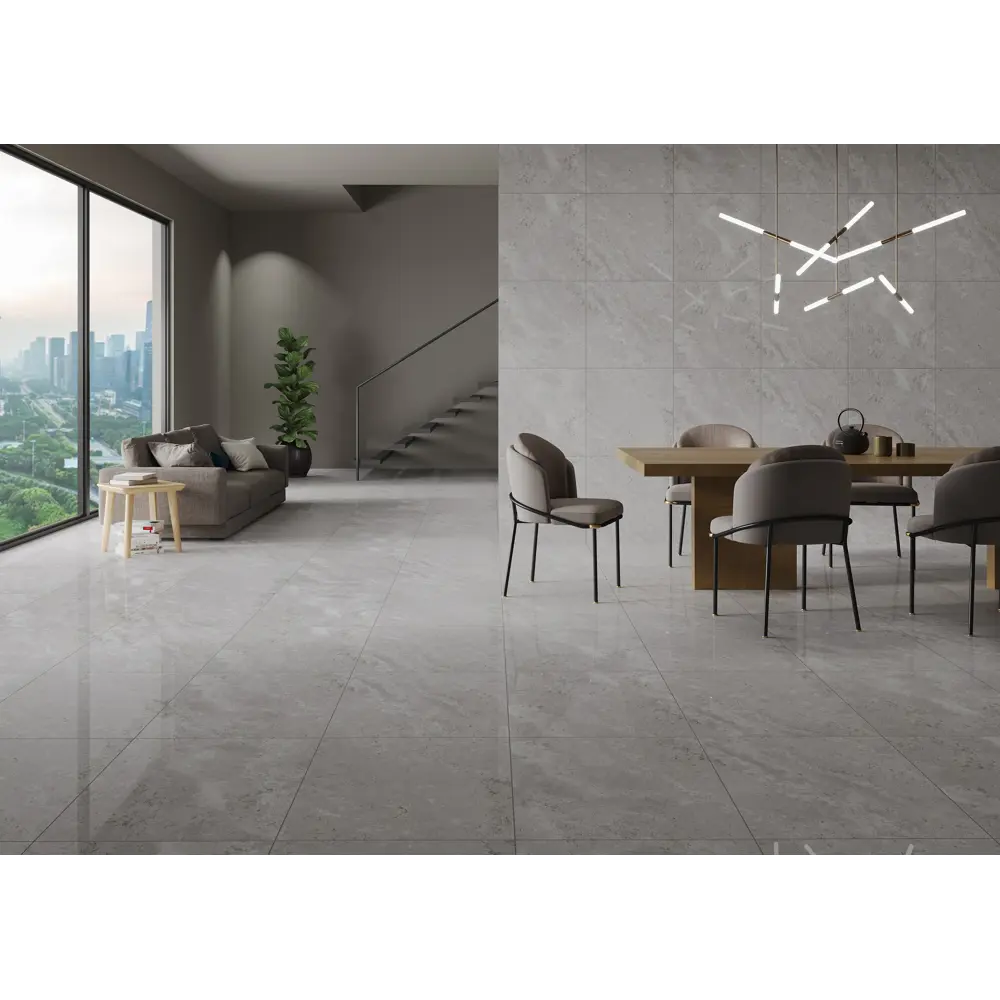Керамогранит Concor Verona Grey - серый мрамор 60х60 см для пола и стен 89386040 STLM-1460551 - Вид №5