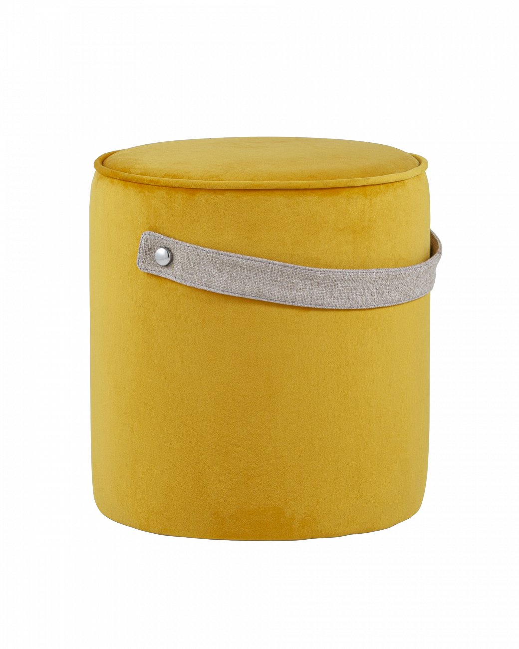 Пуфик круглый оранжевый вельветовый с ручкой "Джерри" STOOL GROUP  00-3881789 Желтый  - Вид №2