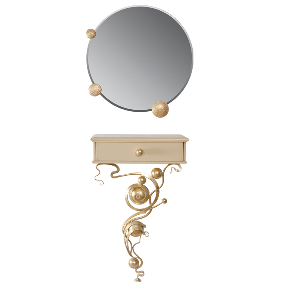 15008,79022 Консоль и зеркало Heri Айвори BOGACHO 4627155816612, 4627155816506