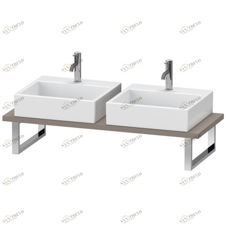 XV107C04343 Консоль для накладных раковин и встраиваемых умывальников, Толщина консоли 30 мм Серии/XViu #XV107C 550 мм Базальт матовый, декор Duravit