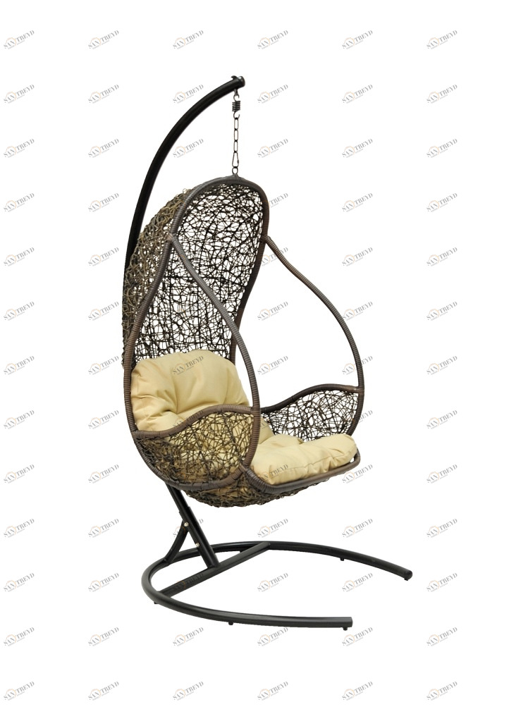 Подвесное кресло Lichi Black ЭКО ДИЗАЙН ПЛЕТЕНАЯ 009585 Бежевый;коричневый 