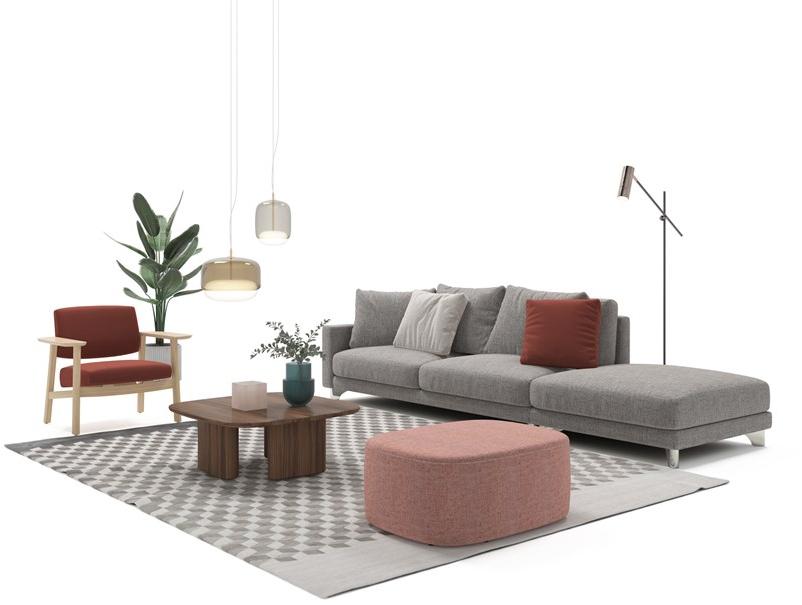 Grado Design Низкий квадратный журнальный столик из мдф  Peb-tb-ct-sq  - Вид №12