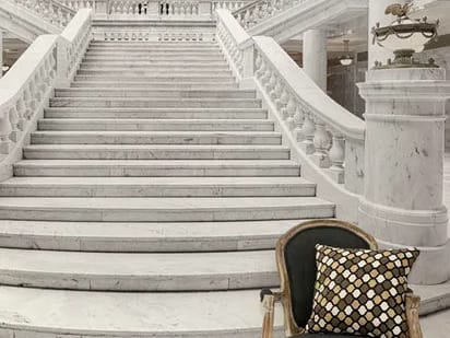 Классические обои, ПВХ бесплатно, экологически чистые, моющиеся WallPepper KRONOS ARCH-00054355