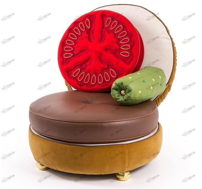 Seletti Кресло с тканевой обивкой Hot dog sofa & burger chair sun-id-1387951