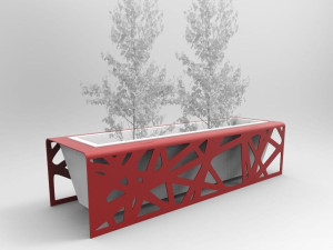 Прямоугольная стальная плантатор