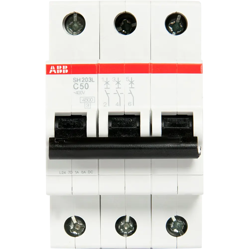 Автоматический выключатель ABB SH203L 3P C50 А 4.5 кА 2CDS243001R0504 12486458 STLM-2056019  - Вид №1