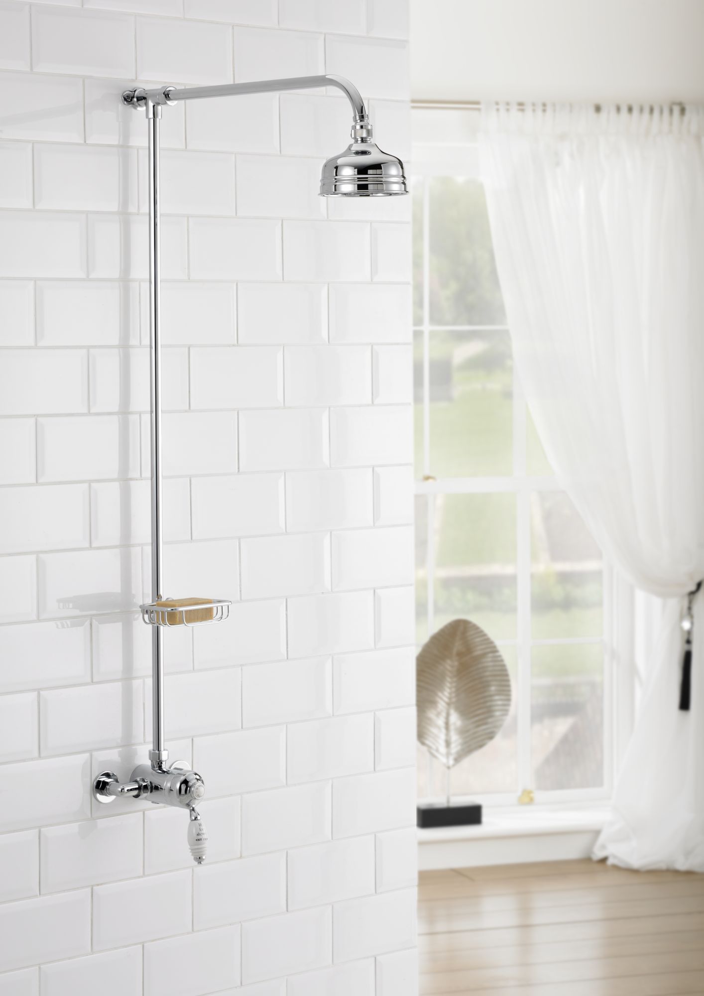 Traditional bathrooms Смеситель для душа с фарфоровой ручкой ASCOT Tbmskit1.exp.bn  - Вид №2