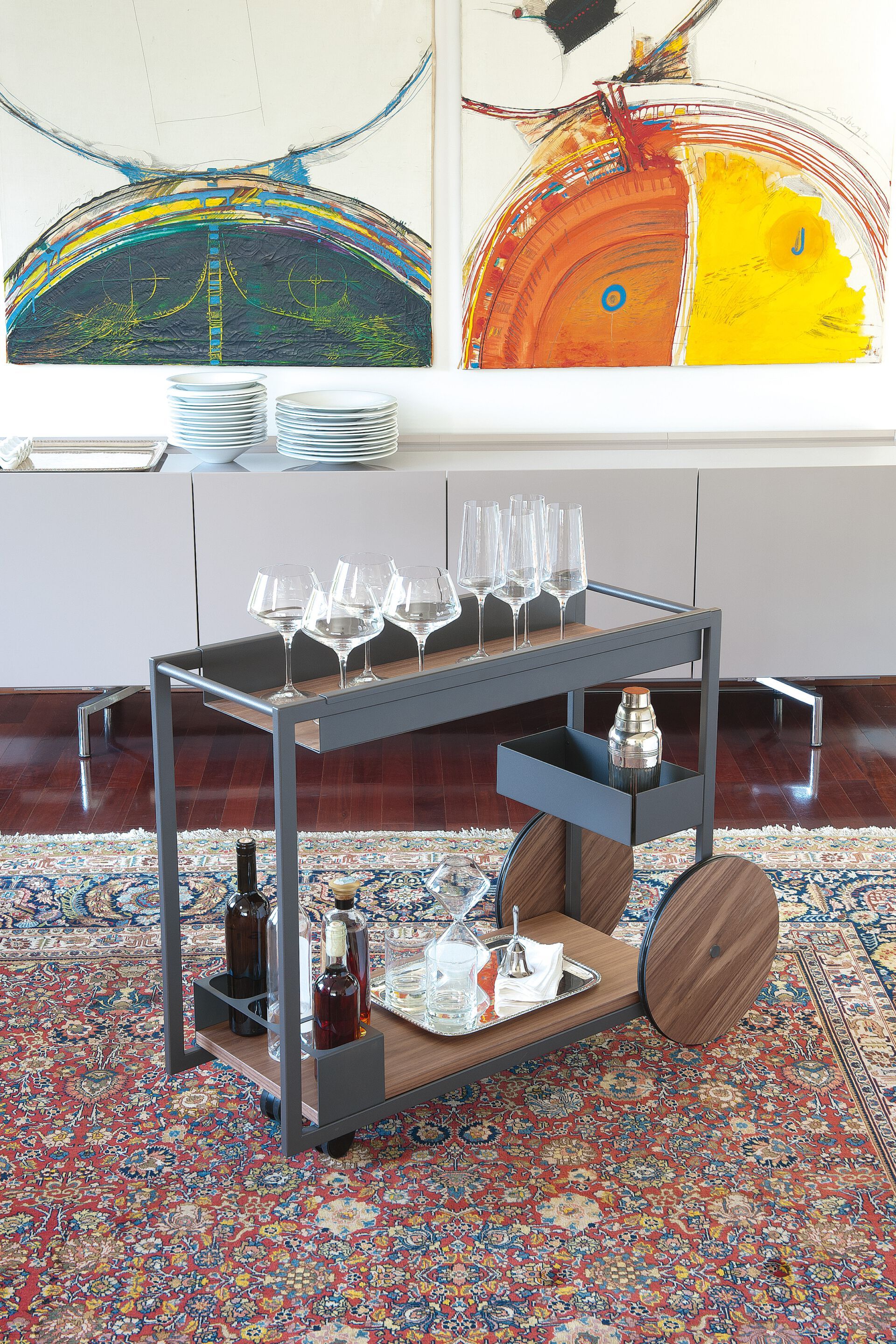 Тележка для еды из стали и дерева Cattelan italia BRANDY ARCH-00073258 - Вид №4