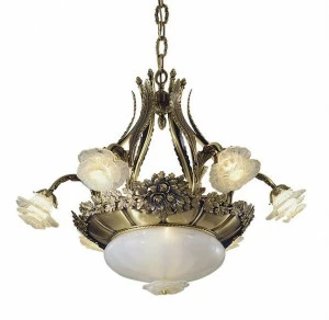 Possoni Illuminazione Люстра из атласной латуни с очками Rose 701/6+2