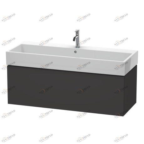 LC617908080 Тумбочка подвесная L-Cube #LC6179 1184 x 459 мм Graphit Super Matt Duravit