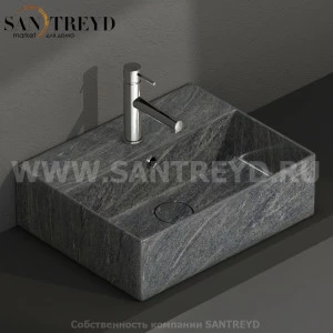 IN046SG Подвесная раковина настенная прямоугольная Ceramica Globo T-EDGE черная