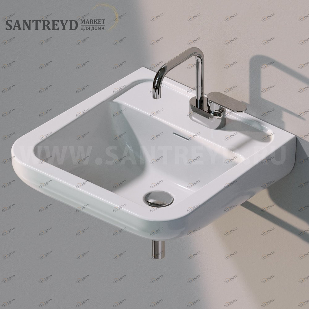 CM54L9016 Подвесная раковина настенная прямоугольная Ceramica Flaminia Como белая