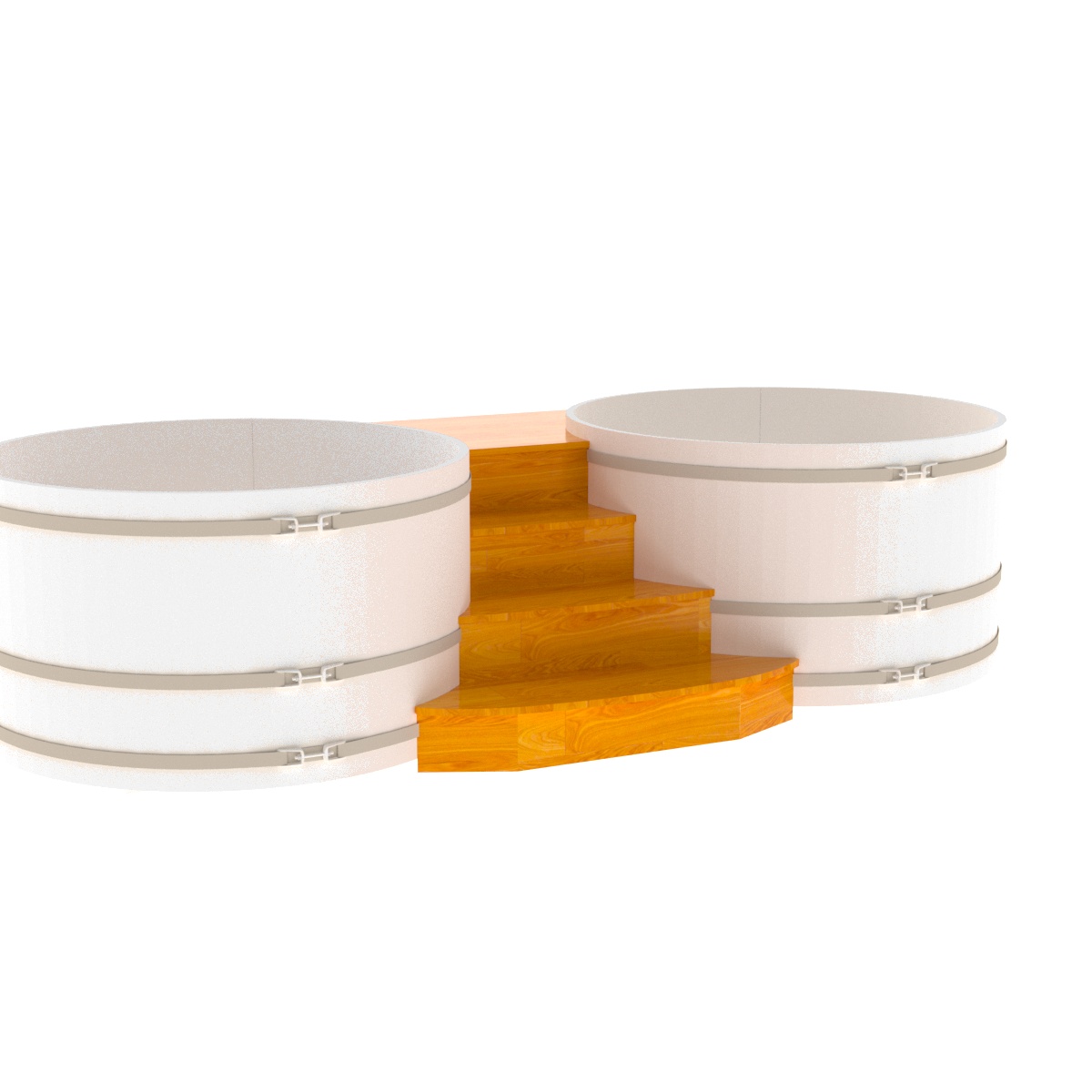 2348 Подиум на 2 купели D 1.8 СЛ натуральный Alyarus 