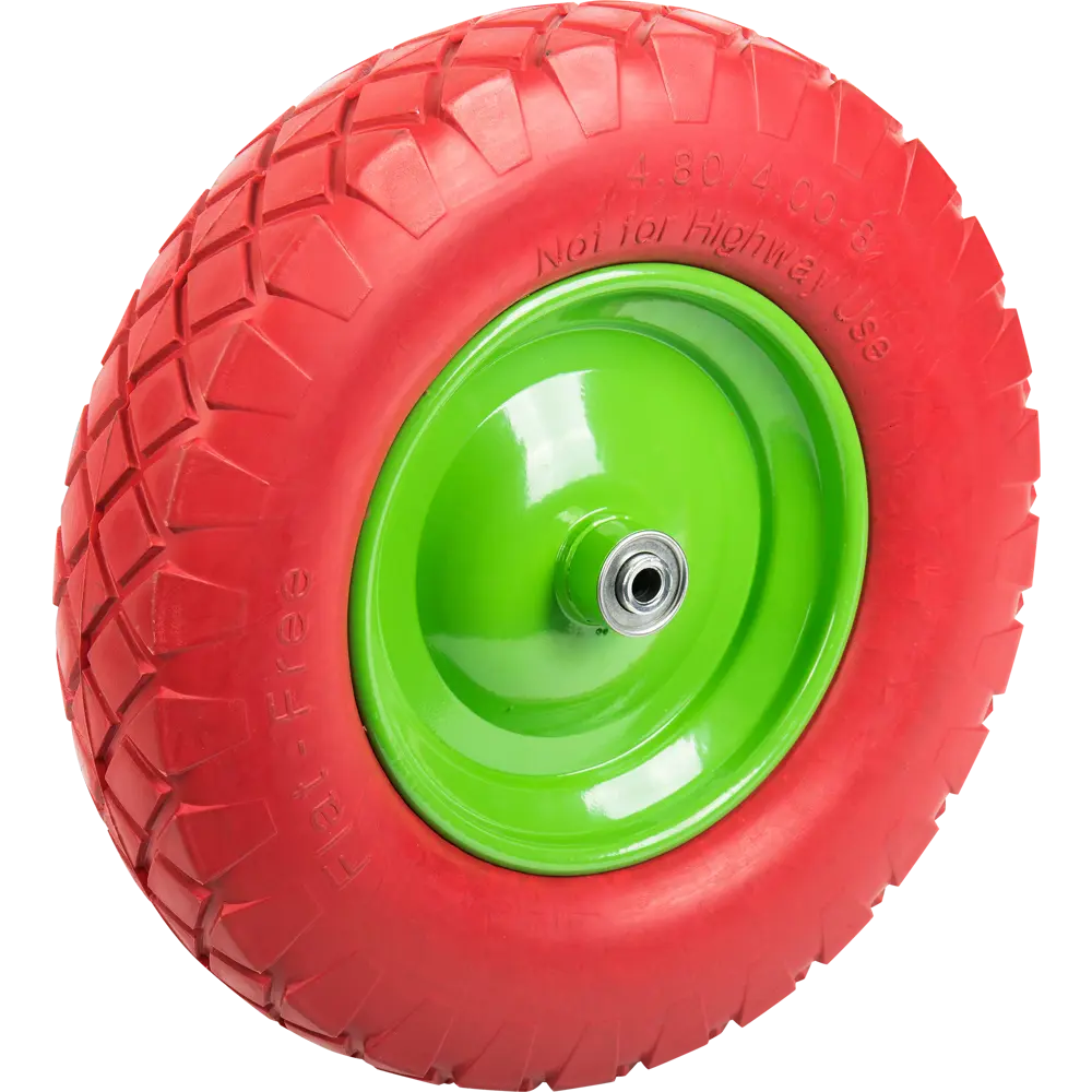 Колесо для тачки бескамерное Строймаш, размер 4.00-8, диаметр втулки 12 мм. D380 мм STLM-2129420 - Вид №1