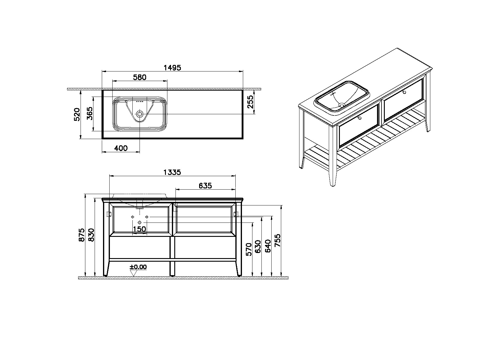 65823 Раковина Vitraglobal Valarte  - Вид №1
