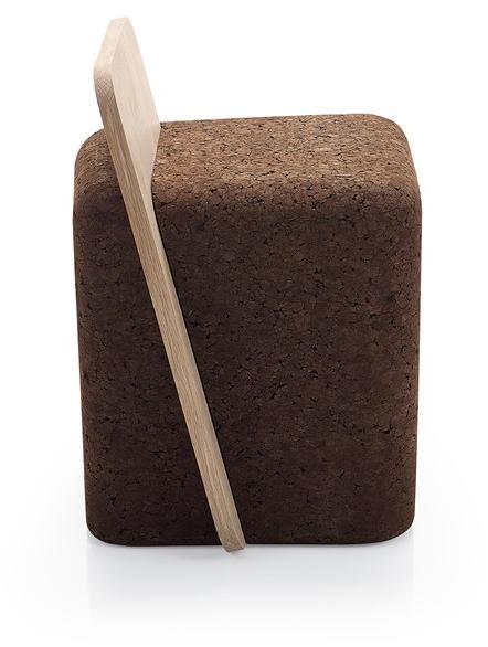 BlackCork Табурет из пробки со спинкой Cut sun-id-1428188 - Вид №2