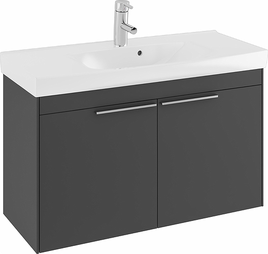 47386 Комплект мебели IFO Sense, с двумя дверцами, компактный, Ш = 900 мм, Ш1 = 922 мм, белый  - Вид №4