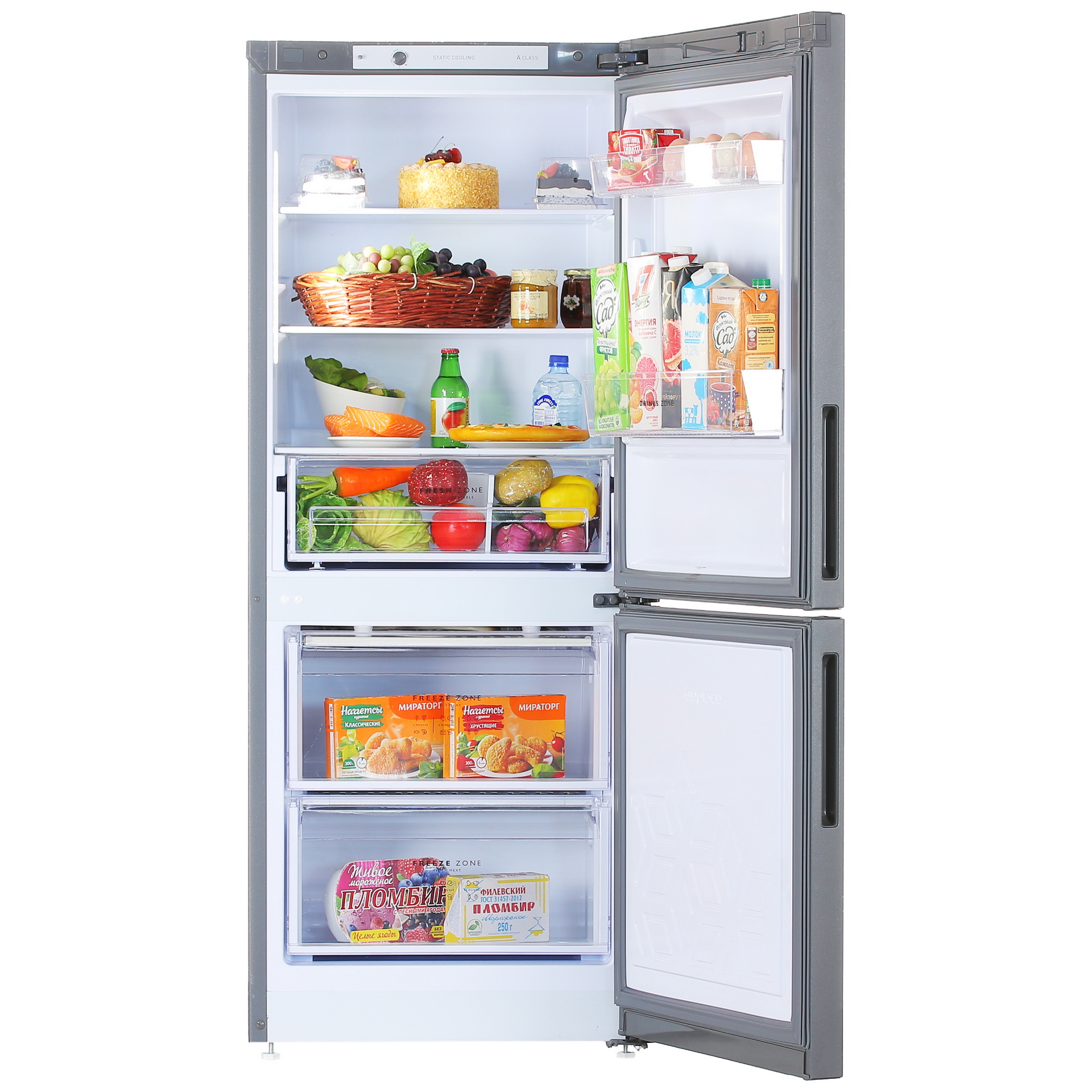 5059654 Холодильник с морозильником   Бирюса W6041 серый STDN-0064400 - Вид №5