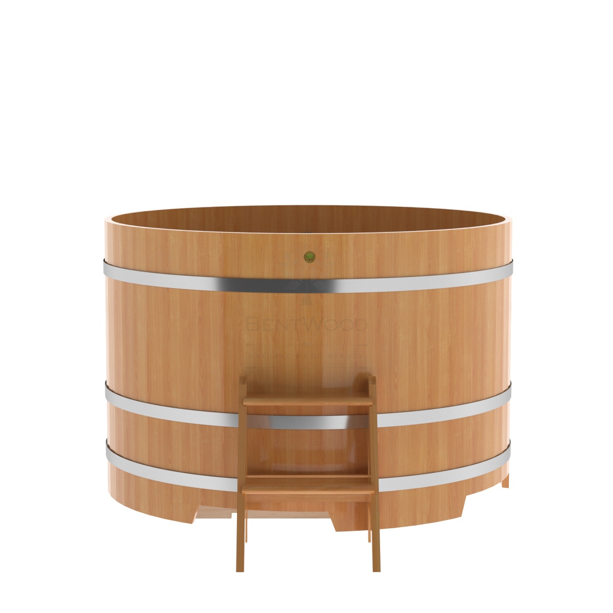 1203 Купель круглая из лиственницы d=1,50х1,0 натуральная премиум Alyarus  - Вид №3