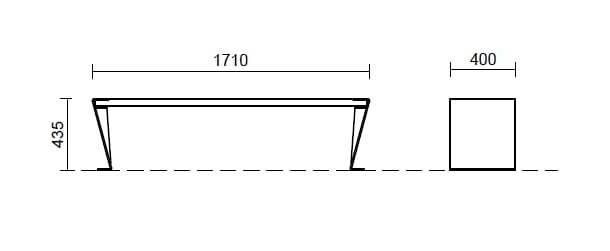 Деревянная скамья Studio Città TRAPEZIO ARCH-00095520 - Вид №4