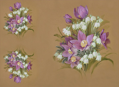 01226 Декупажная карта 21 x 29.7 см "Подснежники и сон-трава" Чип-Арт 