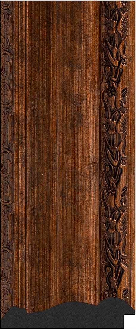 BY 7267 Зеркало в багетной раме - состаренная бронза с орнаментом 120 mm EVOFORM Octagon - Вид №3