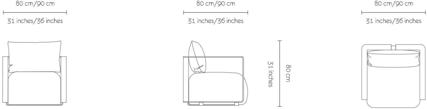 MORADA Кресло с обивкой из ткани с подлокотниками  Donna acs  - Вид №6