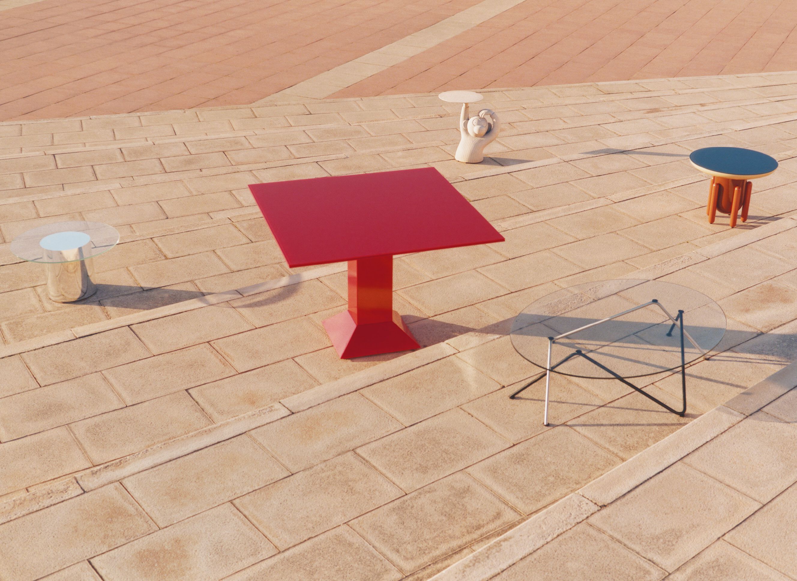 Бетонный круглый низкий журнальный столик BD Barcelona MONKEY ARCH-00134648 - Вид №19