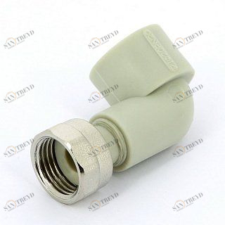 Угол с накидной гайкой ВР 25х3/4" полипропилен FV-PLAST 227025