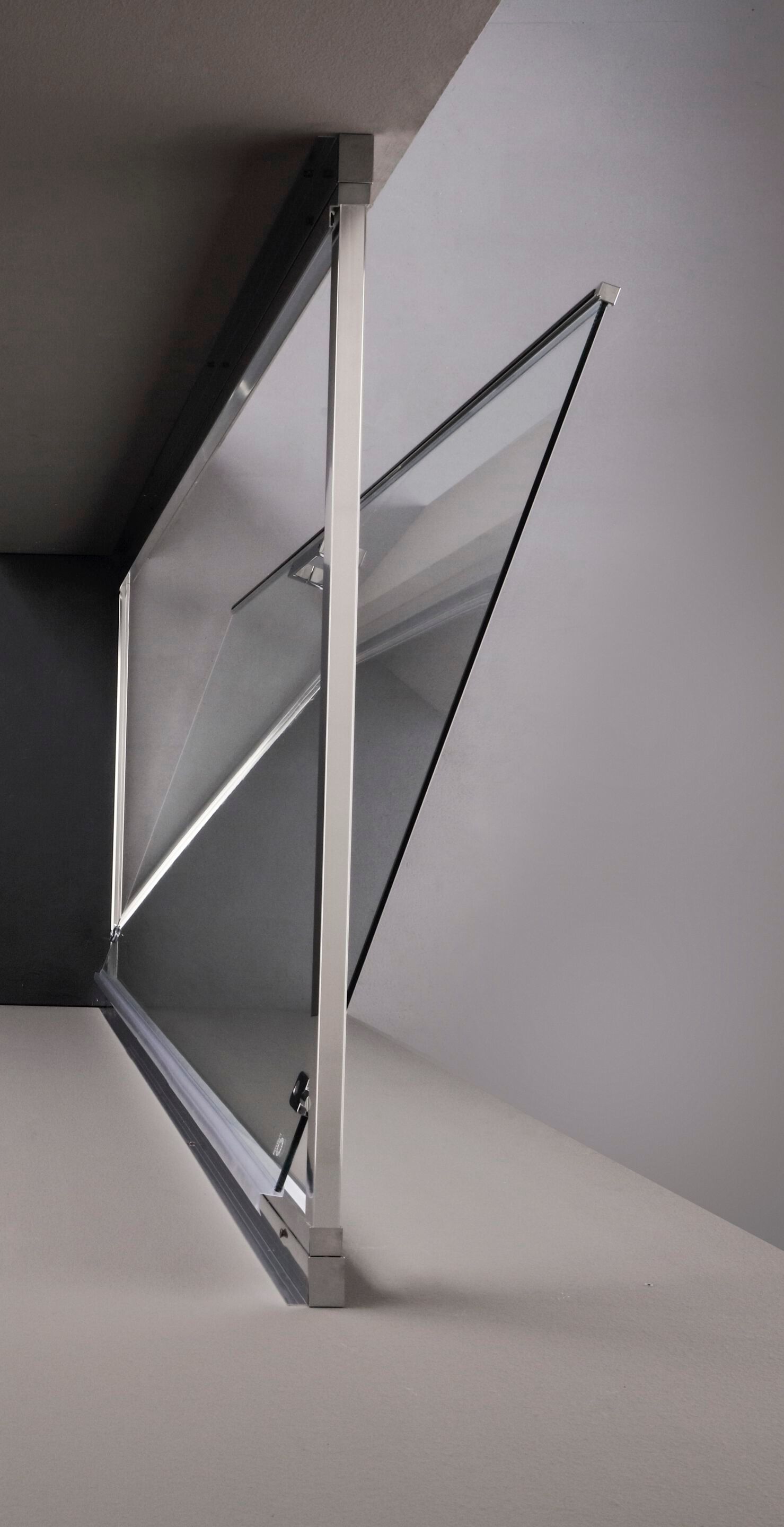 Алюминиевая и стеклянная нишевая душевая кабина с распашной дверью TAMANACO FPB40 ARCH-00056081 - Вид №1