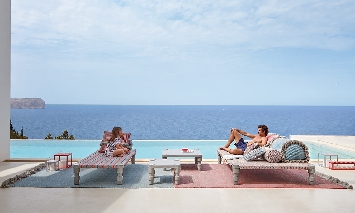 070738 Ковер GL Gofre blue 90x200 см GAN Garden Layers - Вид №2