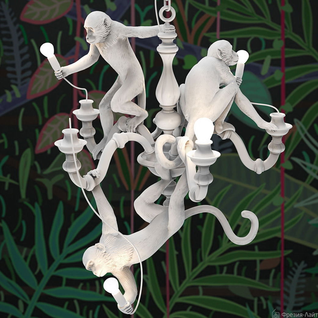 Seletti 14865 MONKEY CHANDELIER white люстра подвесная 120292