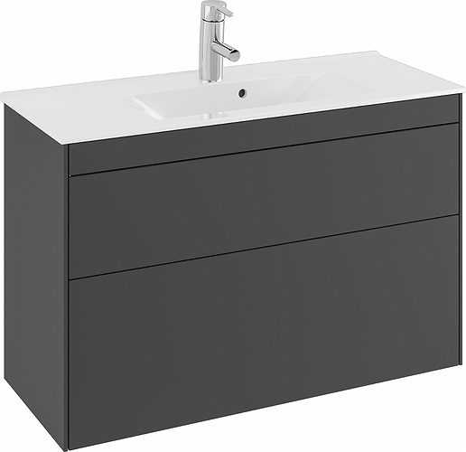 47375 IFO Sense тумба для тонкой раковины с двумя ящиками, компактная, W = 900 мм, W1 = 915 мм, белый - Вид №9