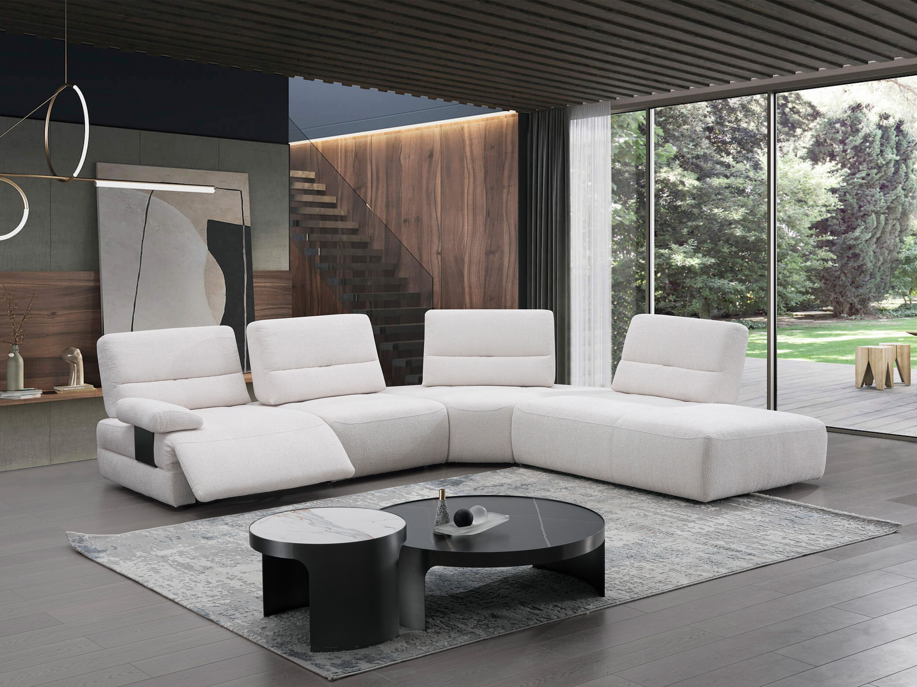 5-местный угловой тканевый диван с электрическим движением CAMPO DE' FIORI лестница ARCH-00152818 - Вид №3