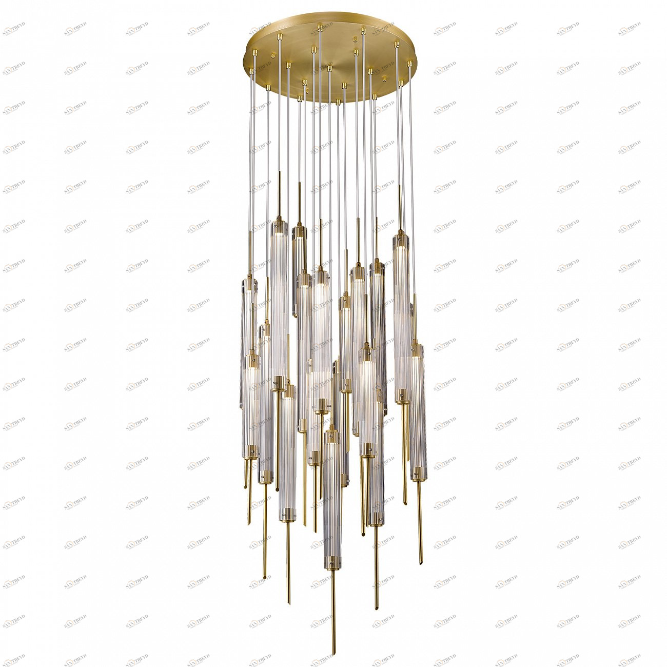 Светильник подвесной 180х57 см латунь Delight Collection P98041-19 brass DELIGHT COLLECTION ДИЗАЙНЕРСКИЕ 00-3882374 Золото;прозрачный 