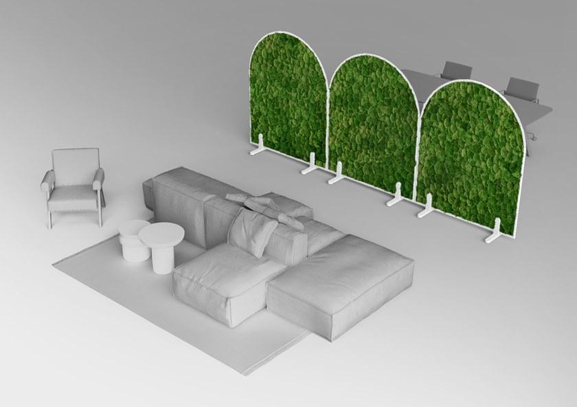 GREEN MOOD Звукопоглощающая офисная перегородка на колесах Design sun-id-1433653 - Вид №28