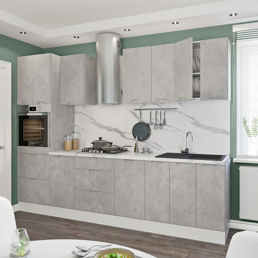 Фальшпанель для кухонного шкафа Берлин 58x76.8 см Delinia ID МДФ цвет серый 82011387 STLM-2179440 - Вид №10