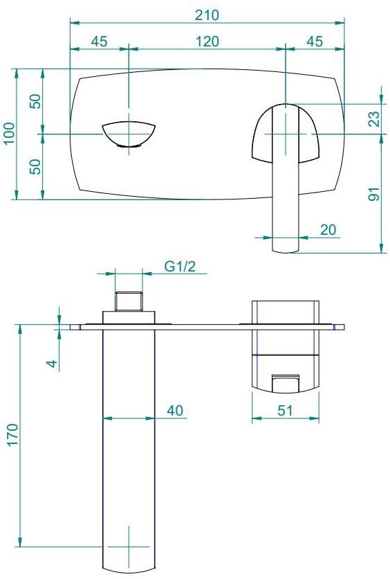 ZAZZERI Смеситель для мойки настенный стальной Tango sun-id-1414737 - Вид №1