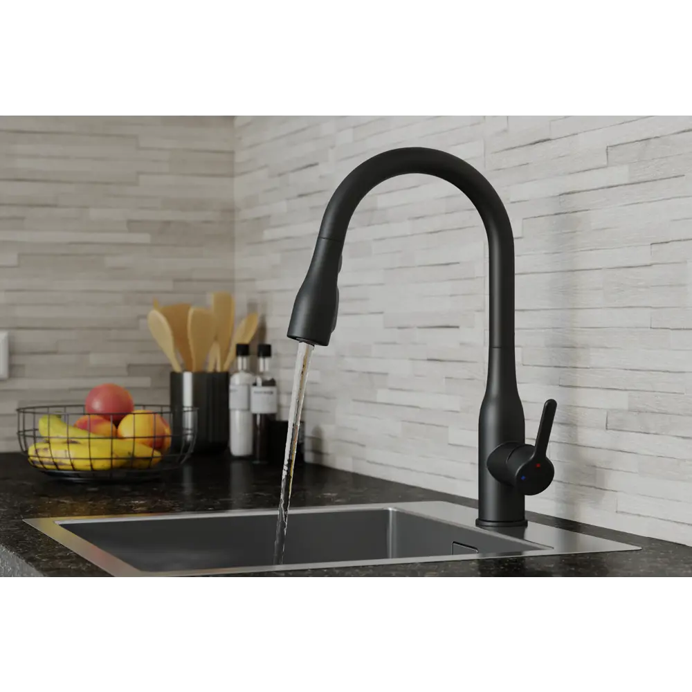 Кухонный смеситель DELINIA Fanny в матово-черном исполнении 84752045 STLM-0878106 - Вид №9