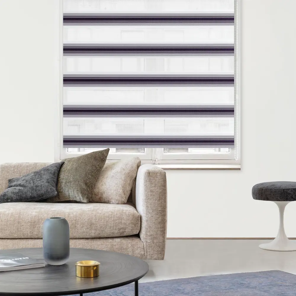 Штора рулонная день-ночь Palermo 60x250 см сиреневая MIAMOZA Д/н Palermo STLM-2181638 - Вид №2