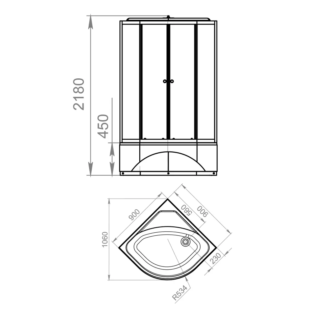 DOMANI-SPA Delight — угловая душевая кабина с гидромассажем 90×90 см 87210149 STLM-0977166 - Вид №6
