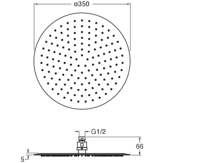 Круглая душевая головка с системой защиты от накипи CRISTINA Rubinetterie душевые головки и рычаги-Shower &amp ARCH-00015517 - Вид №1