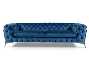 3-местный бархатный диван capitonné